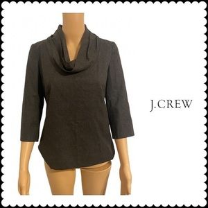 J.Crew Women’s Cowl Neck Gray 3/4 Sleeve Wool Blend Blouse Sz 4
